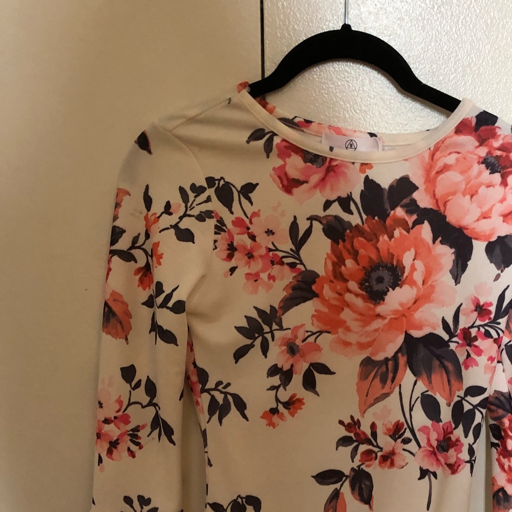Floral long sleeve body suit